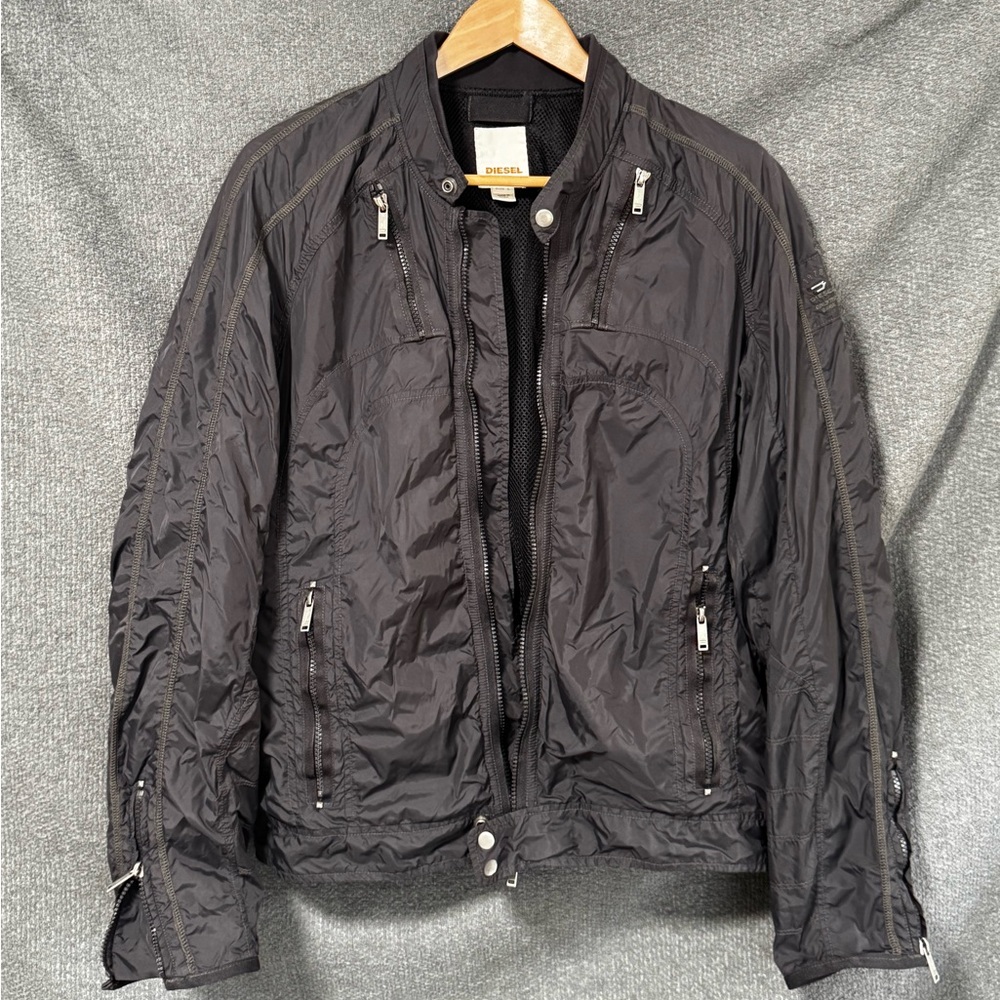 Diesel Men's Black Windbreaker Jacket